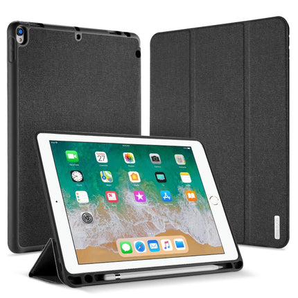 For iPad Air 10.5 (2019) / iPad Pro 10.5 DUX DUCIS Domo Series Horizontal Flip Magnetic PU Leather Case with 3-folding Holder & Pen Slot(Black)-garmade.com
