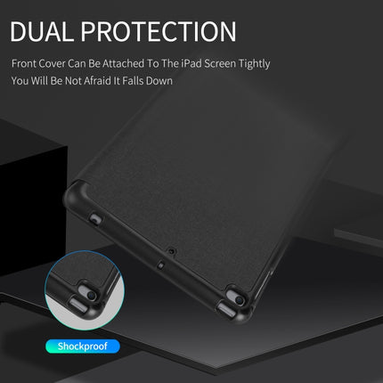 For iPad mini (2019) & 4 DUX DUCIS Domo Series Horizontal Flip Magnetic PU Leather Case with 3-folding Holder & Pen Slot(Black)-garmade.com