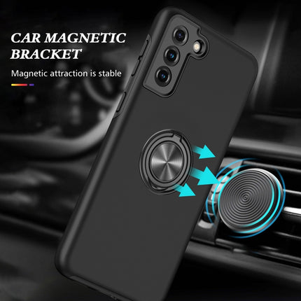 For Samsung Galaxy S21 5G PC + TPU Shockproof Magnetic Protective Case with Invisible Ring Holder(Black)-garmade.com