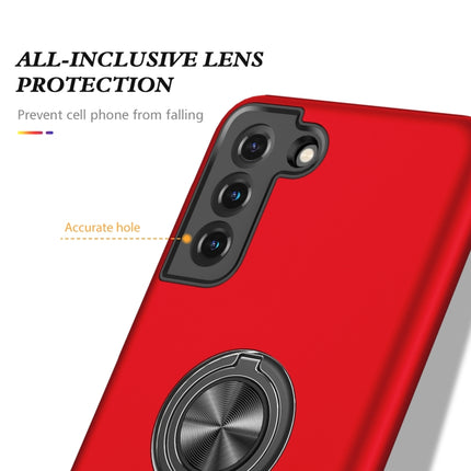 For Samsung Galaxy S21 5G PC + TPU Shockproof Magnetic Protective Case with Invisible Ring Holder(Red)-garmade.com