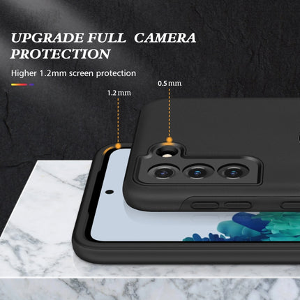 For Samsung Galaxy S21+ 5G PC + TPU Shockproof Magnetic Protective Case with Invisible Ring Holder(Black)-garmade.com