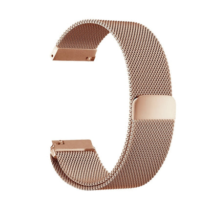 20mm Milanese Stainless Steel Replacement Watchband for Amazfit GTS / Amazfit GTS 2(Rose Gold)-garmade.com