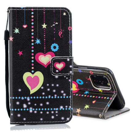 For iPhone 11 Horizontal Flip Leather Case with Holder & Card Slots & Wallet(Colored Heart)-garmade.com