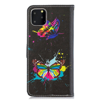 For iPhone 11 Horizontal Flip Leather Case with Holder & Card Slots & Wallet(Colored Butterfly)-garmade.com