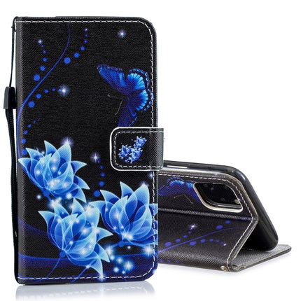 For iPhone 11 Pro Horizontal Flip Leather Case with Holder & Card Slots & Wallet(Blue Folwer)-garmade.com
