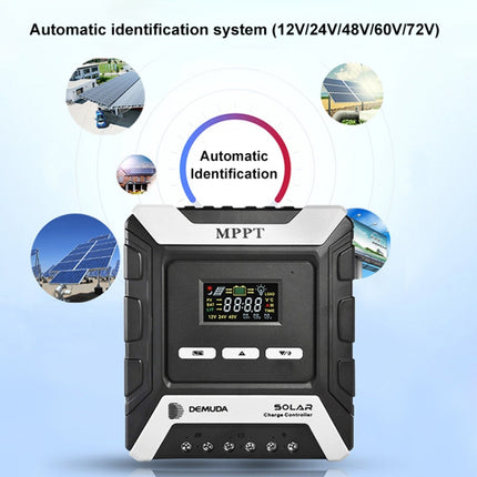 MPPT Solar Controller 12V / 24V / 48V Automatic Identification Charging Controller with Dual USB Output, Model:40A-garmade.com