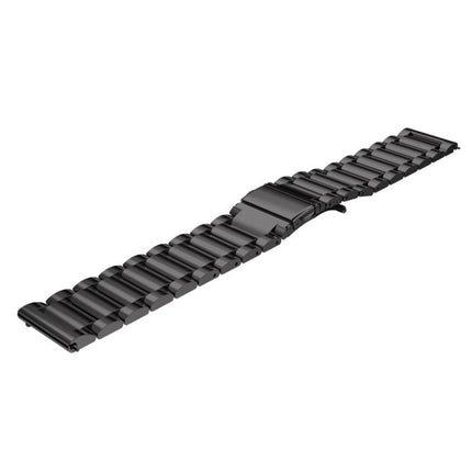 20mm Three Flat Buckle Stainless Steel Replacement Watchband for Samsung Galaxy Watch Active 2 / Amazfit GTS 2(Black)-garmade.com