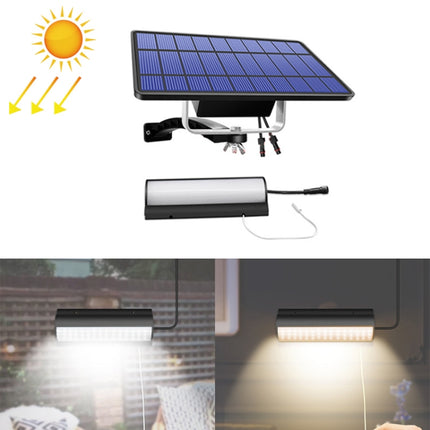 Pull-Switch 2 in 1 Solar Light 60-LEDs Landscape Courtyard Wall Lamp, Light Color:Warm Light(Black Shell)-garmade.com