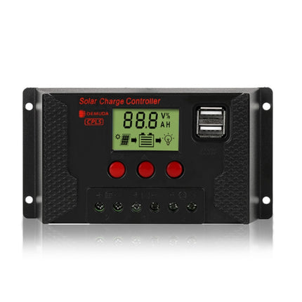 PWM Solar Controller 12V / 24V Lithium Battery Charging Photovoltaic Panel Charging Street Light Controller with Dual USB Output, Model:CPLS-40A-garmade.com