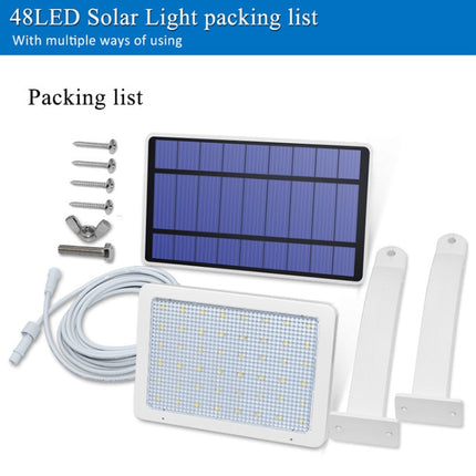 48 LED Detachable Solar Light IP65 Waterproof Outdoor Courtyard LED Street Lamp, Light Color:Warm Light(White)-garmade.com