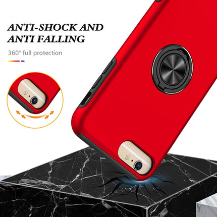 PC + TPU Shockproof Magnetic Protective Case with Invisible Ring Holder For iPhone 6 Plus(Red)-garmade.com