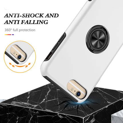 PC + TPU Shockproof Magnetic Protective Case with Invisible Ring Holder For iPhone 6 Plus(Silver)-garmade.com
