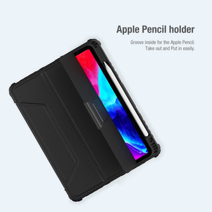 NILLKIN Armoured Pro Flip Cover Leather Case With Stand & Pen Slot & Sleep Function For iPad Air 2022 / 2020 10.9 / Air 4 / Pro 11 inch (2020)-garmade.com
