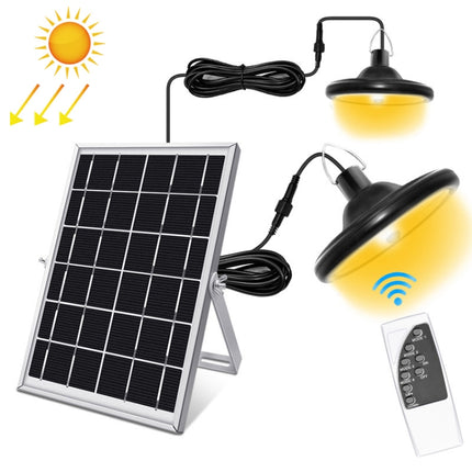 Smart Induction 2 in 1 112LEDs Solar Light Indoor and Outdoor Garden Garage LED Lamp, Light Color:Warm Light(Black)-garmade.com