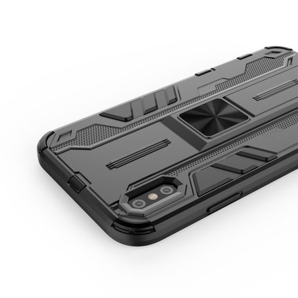 Supersonic PC + TPU Shock-proof Protective Case with Holder For iPhone X & XS(Red)-garmade.com