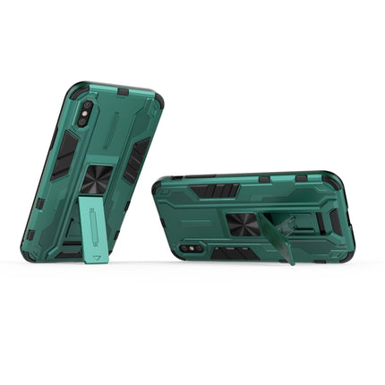 Supersonic PC + TPU Shock-proof Protective Case with Holder For iPhone X & XS(Green)-garmade.com