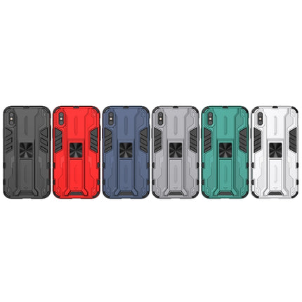 Supersonic PC + TPU Shock-proof Protective Case with Holder For iPhone X & XS(Green)-garmade.com