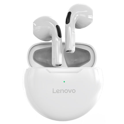 Original Lenovo HT38 Bluetooth 5.0 Intelligent Noise Reduction Wireless Bluetooth Earphone with Charging Box(White)-garmade.com