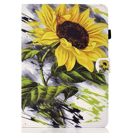 For iPad 10.2 2021 / 2020 / 2019 Painted Pattern TPU Horizontal Flip Leather Protective Case(Sun Flower)-garmade.com