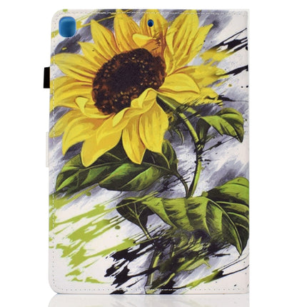 For iPad 10.2 2021 / 2020 / 2019 Painted Pattern TPU Horizontal Flip Leather Protective Case(Sun Flower)-garmade.com