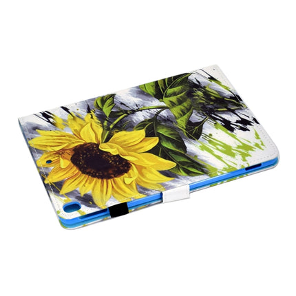 For iPad 10.2 2021 / 2020 / 2019 Painted Pattern TPU Horizontal Flip Leather Protective Case(Sun Flower)-garmade.com