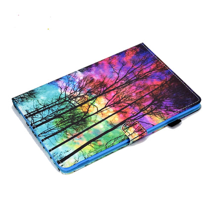 For iPad 10.2 2021 / 2020 / 2019 Painted Pattern TPU Horizontal Flip Leather Protective Case(Forest)-garmade.com