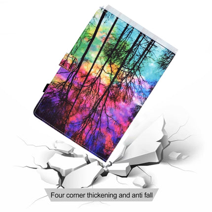 For iPad 10.2 2021 / 2020 / 2019 Painted Pattern TPU Horizontal Flip Leather Protective Case(Forest)-garmade.com