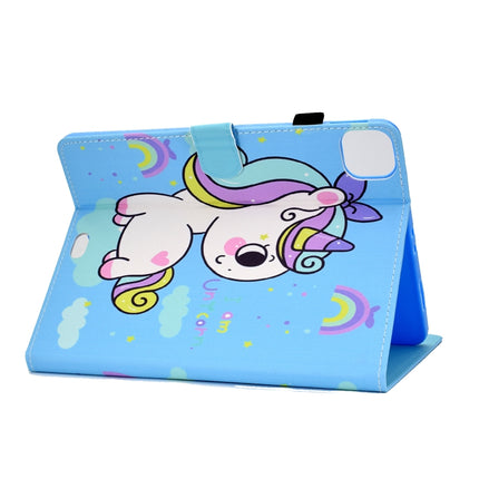 Painted Pattern TPU Horizontal Flip Leather Protective Case For iPad Air (2020)(Rainbow Unicorn)-garmade.com
