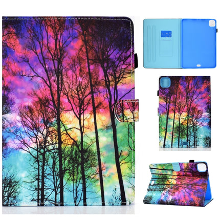 Painted Pattern TPU Horizontal Flip Leather Protective Case For iPad Air (2020)(Forest)-garmade.com