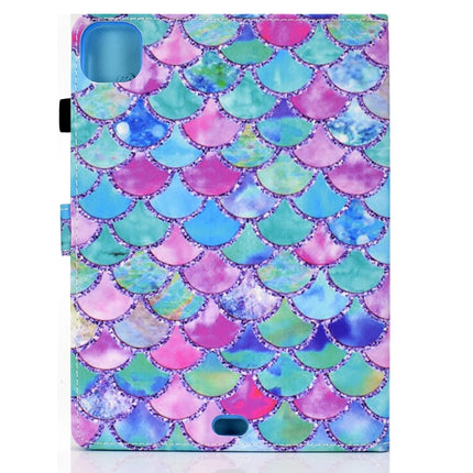 For iPad Pro 11 (2018/2020) Painted Pattern TPU Horizontal Flip Leather Protective Tablet Case(Color Fish Scales)-garmade.com