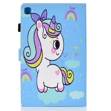 Painted Pattern TPU Horizontal Flip Leather Protective Case For Samsung Galaxy Tab S6 Lite(Rainbow Unicorn)-garmade.com