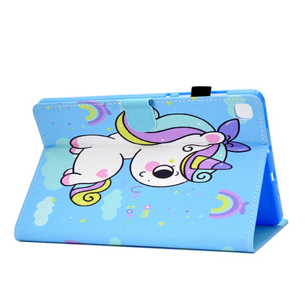 Painted Pattern TPU Horizontal Flip Leather Protective Case For Samsung Galaxy Tab S6 Lite(Rainbow Unicorn)-garmade.com