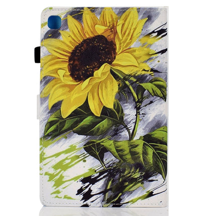 Painted Pattern TPU Horizontal Flip Leather Protective Case For Samsung Galaxy Tab S6 Lite(Sun Flower)-garmade.com