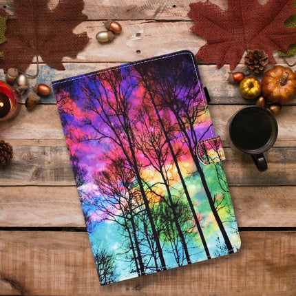 Painted Pattern TPU Horizontal Flip Leather Protective Case For Samsung Galaxy Tab S6 Lite(Forest)-garmade.com
