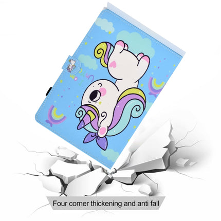 Painted Pattern TPU Horizontal Flip Leather Protective Case For Samsung Galaxy Tab A 8.0 (2019)(Rainbow Unicorn)-garmade.com