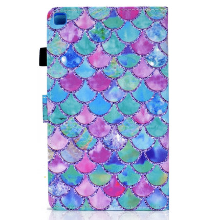 Painted Pattern TPU Horizontal Flip Leather Protective Case For Samsung Galaxy Tab A 8.0 (2019)(Color Fish Scales)-garmade.com