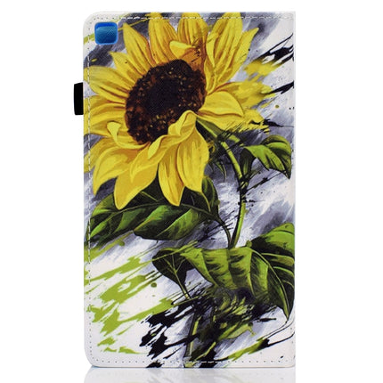 Painted Pattern TPU Horizontal Flip Leather Protective Case For Samsung Galaxy Tab A 8.0 (2019)(Sun Flower)-garmade.com