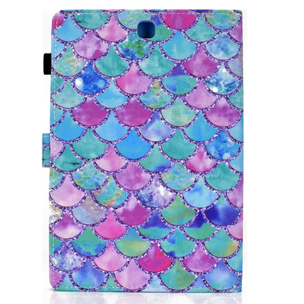 Painted Pattern TPU Horizontal Flip Leather Protective Case For Samsung Galaxy Tab A 9.7(Color Fish Scales)-garmade.com