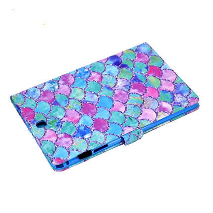 Painted Pattern TPU Horizontal Flip Leather Protective Case For Samsung Galaxy Tab A 9.7(Color Fish Scales)-garmade.com