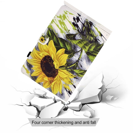 Painted Pattern TPU Horizontal Flip Leather Protective Case For Samsung Galaxy Tab A 9.7(Sun Flower)-garmade.com