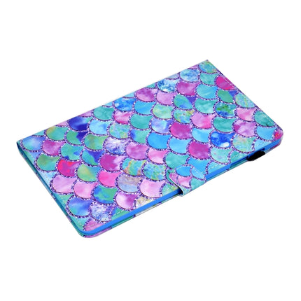 Painted Pattern TPU Horizontal Flip Leather Protective Case For Samsung Galaxy Tab A 10.1 (2016)(Color Fish Scales)-garmade.com