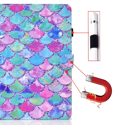 Painted Pattern TPU Horizontal Flip Leather Protective Case For iPad Pro 10.5 (2017)/Air (2019)(Color Fish Scales)-garmade.com