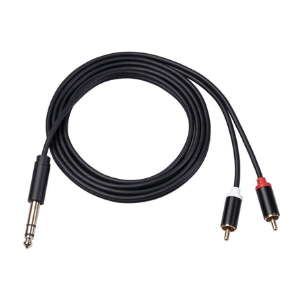 3685 6.35mm Male to Double RCA Male Stereo Audio Cable, Length:1.5m-garmade.com
