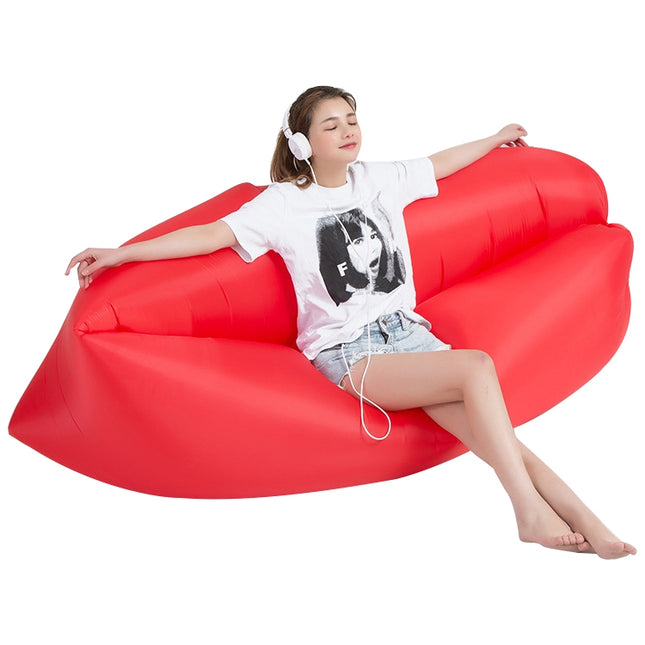 Outdoor Portable Lazy Water Inflatable Sofa Beach Grass Air Bed, Size: 200 x 70cm(Red)-garmade.com
