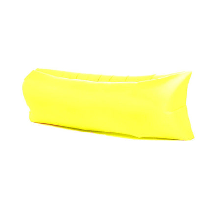 Outdoor Portable Lazy Water Inflatable Sofa Beach Grass Air Bed, Size: 200 x 70cm(Yellow)-garmade.com
