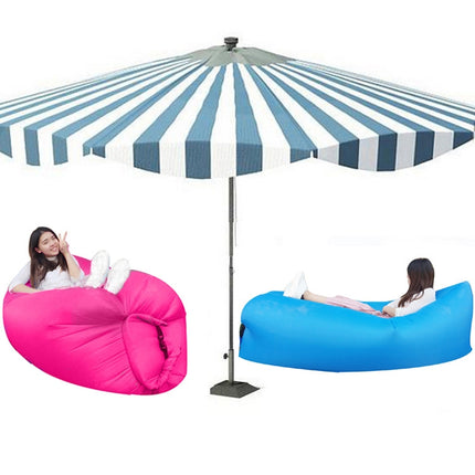 Outdoor Portable Lazy Water Inflatable Sofa Beach Grass Air Bed, Size: 200 x 70cm(Pink)-garmade.com