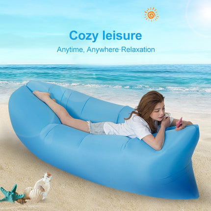 Outdoor Portable Lazy Water Inflatable Sofa Beach Grass Air Bed, Size: 200 x 70cm(Purple)-garmade.com
