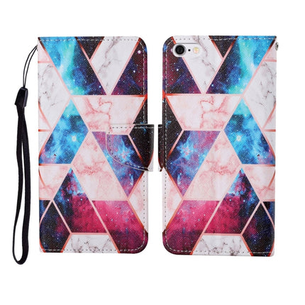 For iPhone 6 Painted Pattern Horizontal Flip Leathe Case(Marble)-garmade.com