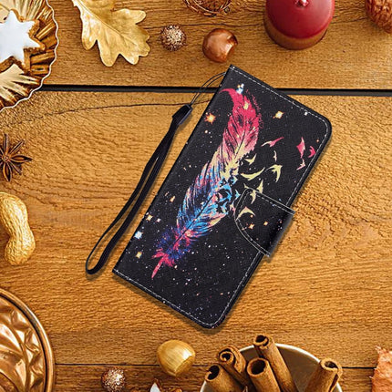 For iPhone 6 Painted Pattern Horizontal Flip Leathe Case(Feather)-garmade.com