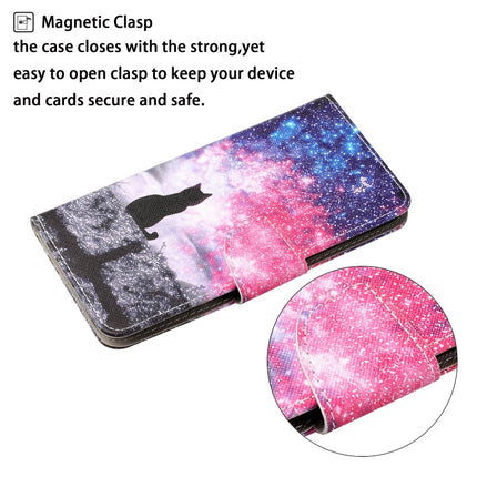 For iPhone 6 Plus Painted Pattern Horizontal Flip Leathe Case(Starry Cat)-garmade.com